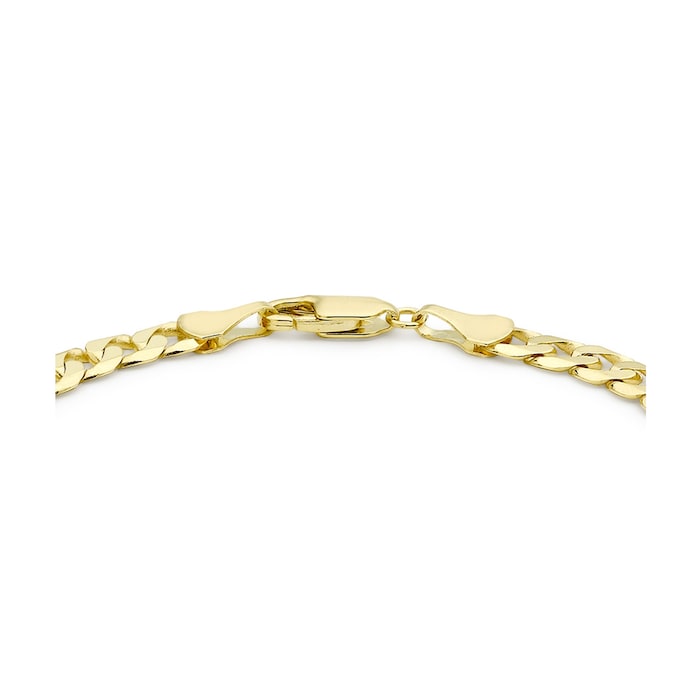 Goldsmiths 9ct Yellow Gold 5mm 8" Curb Chain Bracelet