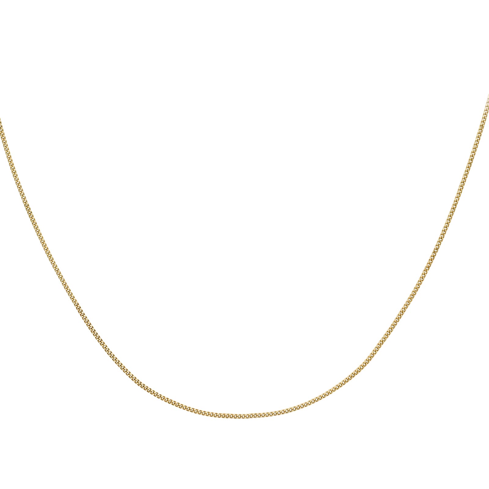 Goldsmiths 9ct Yellow Gold 0.8mm 16"/18" Curb Chain Goldsmiths 9ct Yellow Gold 0.8mm 16"/18" Curb Chain