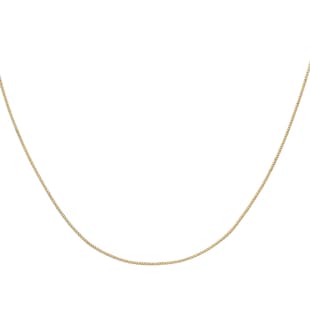 Goldsmiths 9ct Yellow Gold 0.8mm 16"/18" Curb Chain