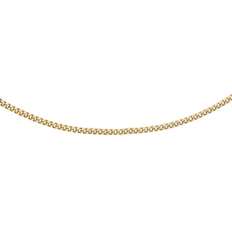 Goldsmiths 9ct Yellow Gold 0.8mm 16"/18" Curb Chain Goldsmiths 9ct Yellow Gold 0.8mm 16"/18" Curb Chain