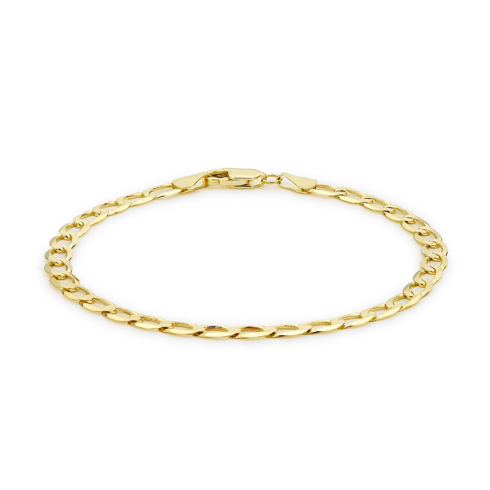 Best Luxury 
9ct Yellow Gold 8" Hollow Curb Chain Bracelet
