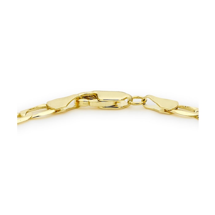 Goldsmiths 9ct Yellow Gold 8" Hollow Curb Chain Bracelet