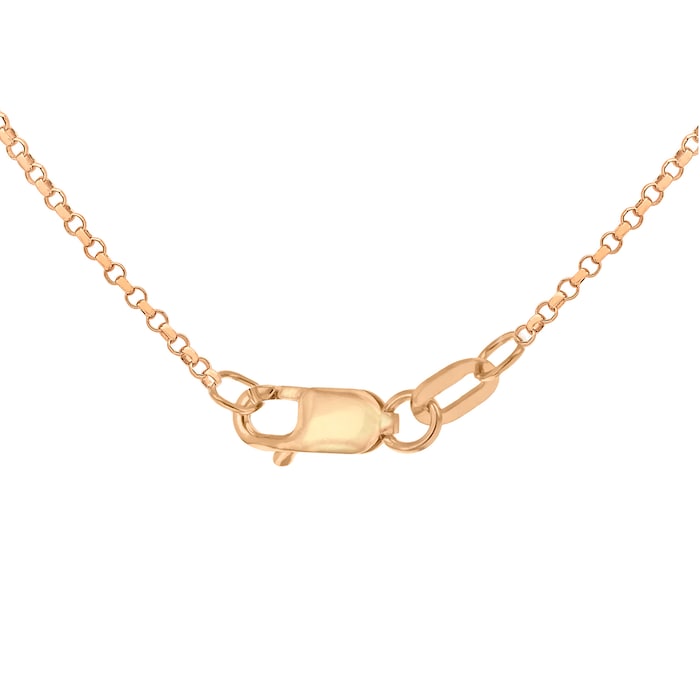 Goldsmiths 9ct Rose Gold 1.2mm 18" Belcher Chain