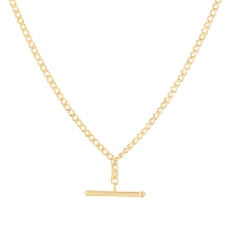 Goldsmiths 9ct Yellow Gold 18" T-bar Chain Necklace Goldsmiths 9ct Yellow Gold 18" T-bar Chain Necklace
