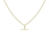 Goldsmiths 9ct Yellow Gold 18" T-bar Chain Necklace