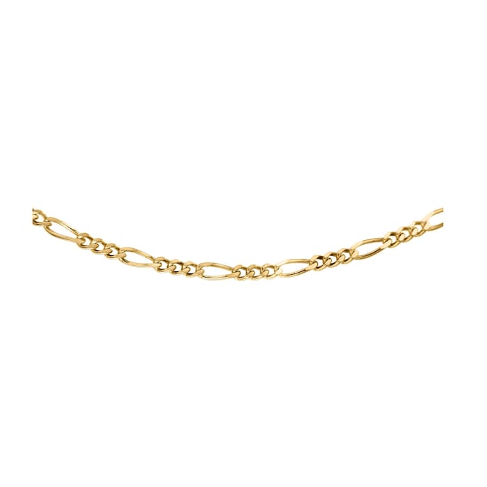 Goldsmiths 9ct Yellow Gold 1.8mm 16" Figaro Chain