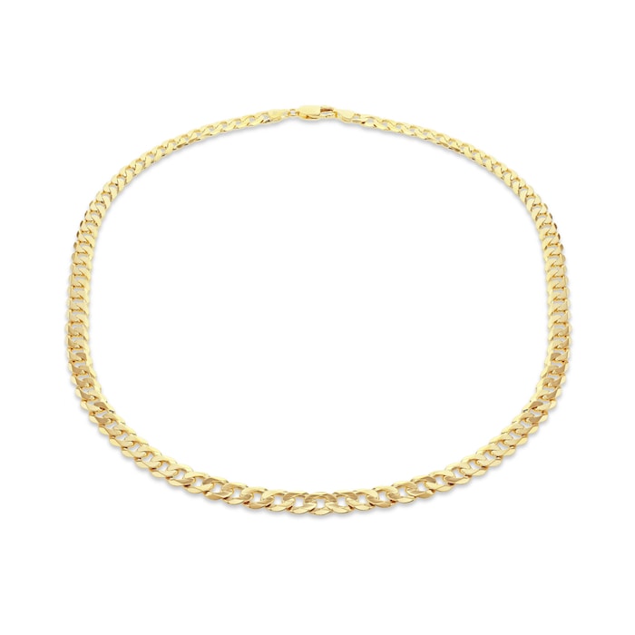 Goldsmiths 9ct Yellow Gold 7.1mm 20" Curb Chain