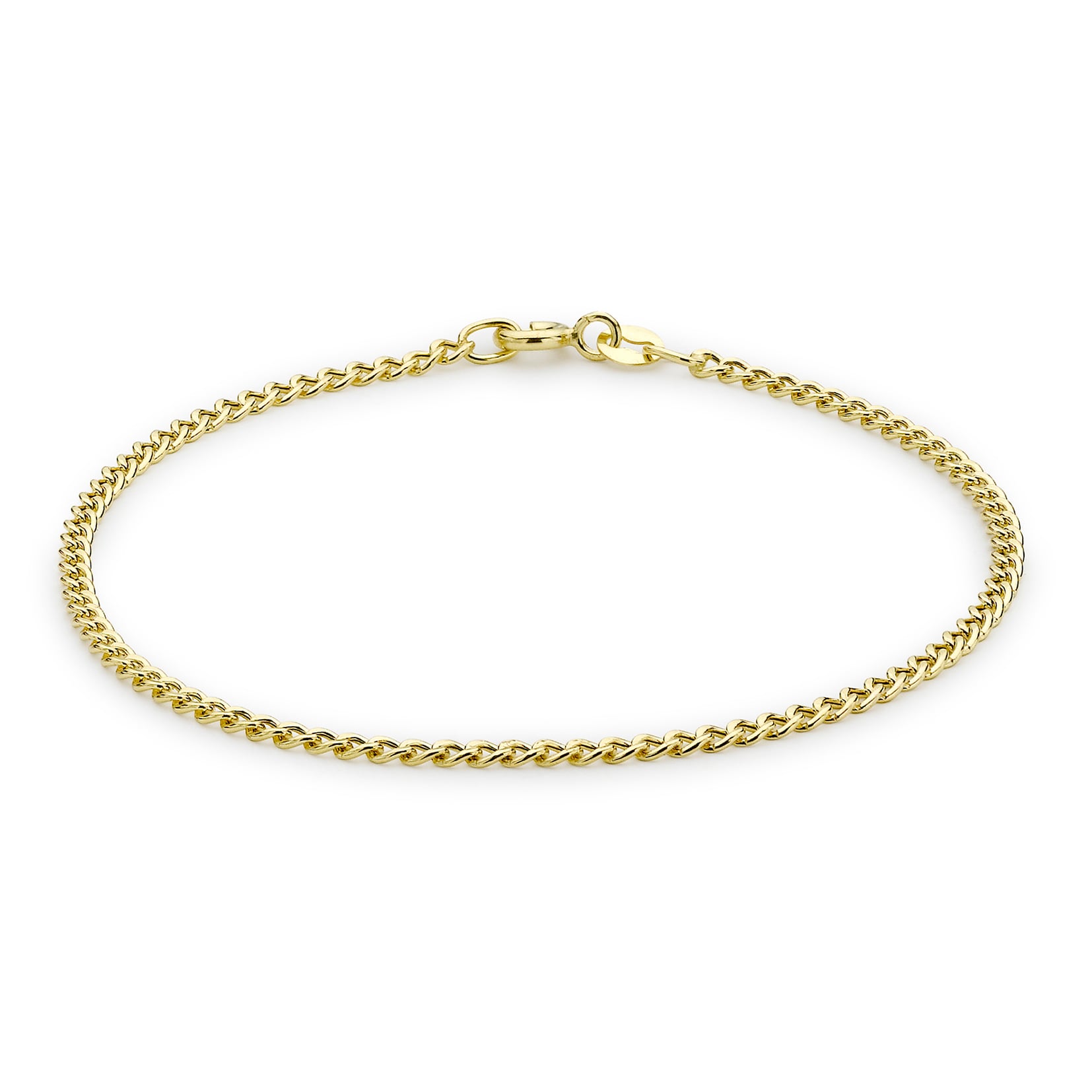 Best Luxury 
9ct Yellow Gold 2mm Curb Chain Bracelet