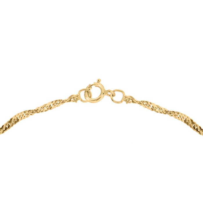 Goldsmiths 9ct Yellow Gold Twist Curb Bracelet