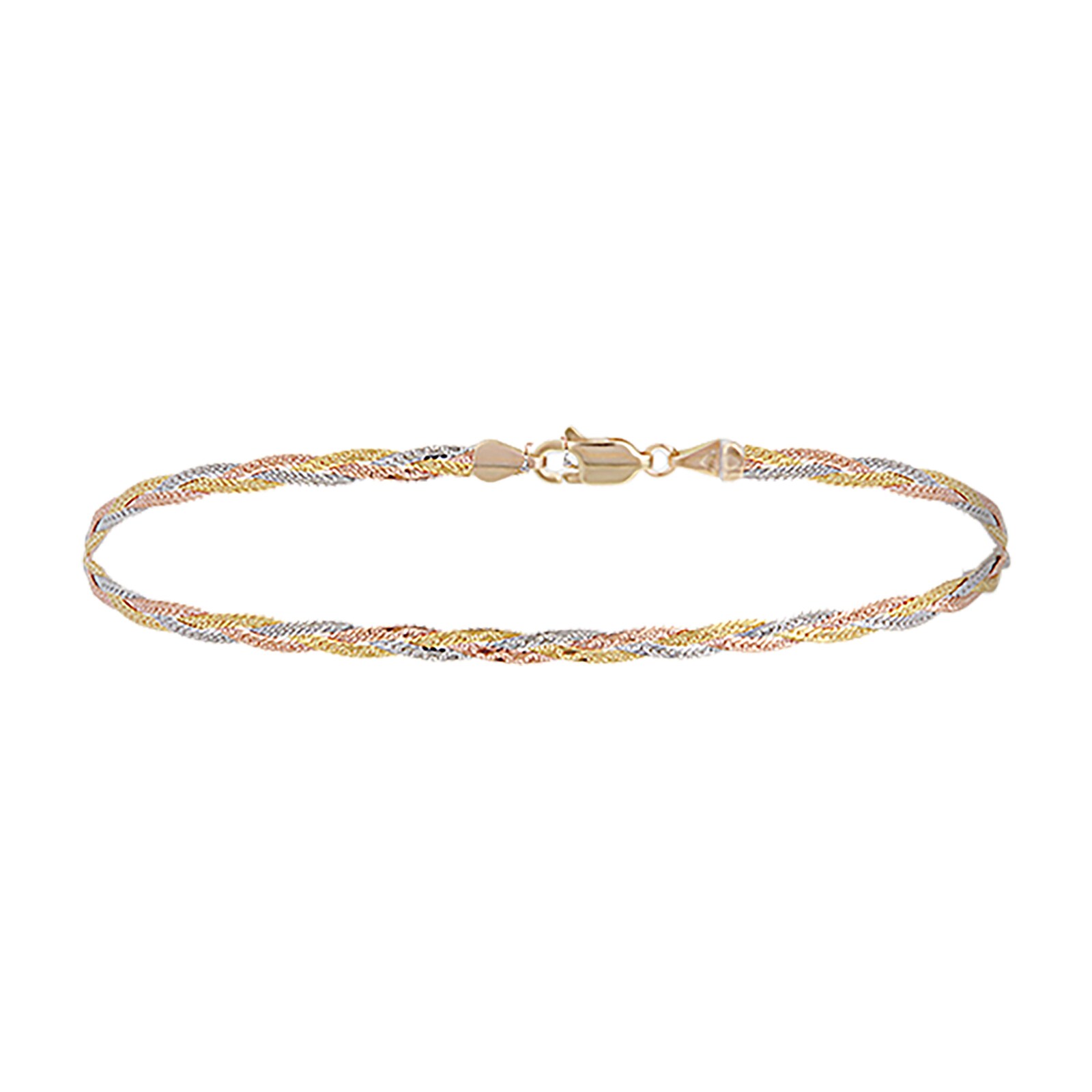 Goldsmiths 9ct Three Colour Gold Bracelet