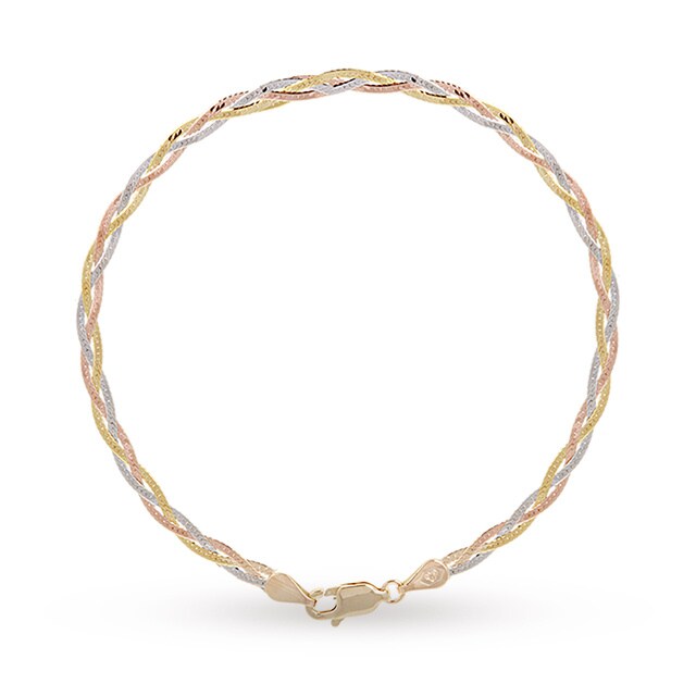 Goldsmiths 9ct Three Colour Gold Bracelet