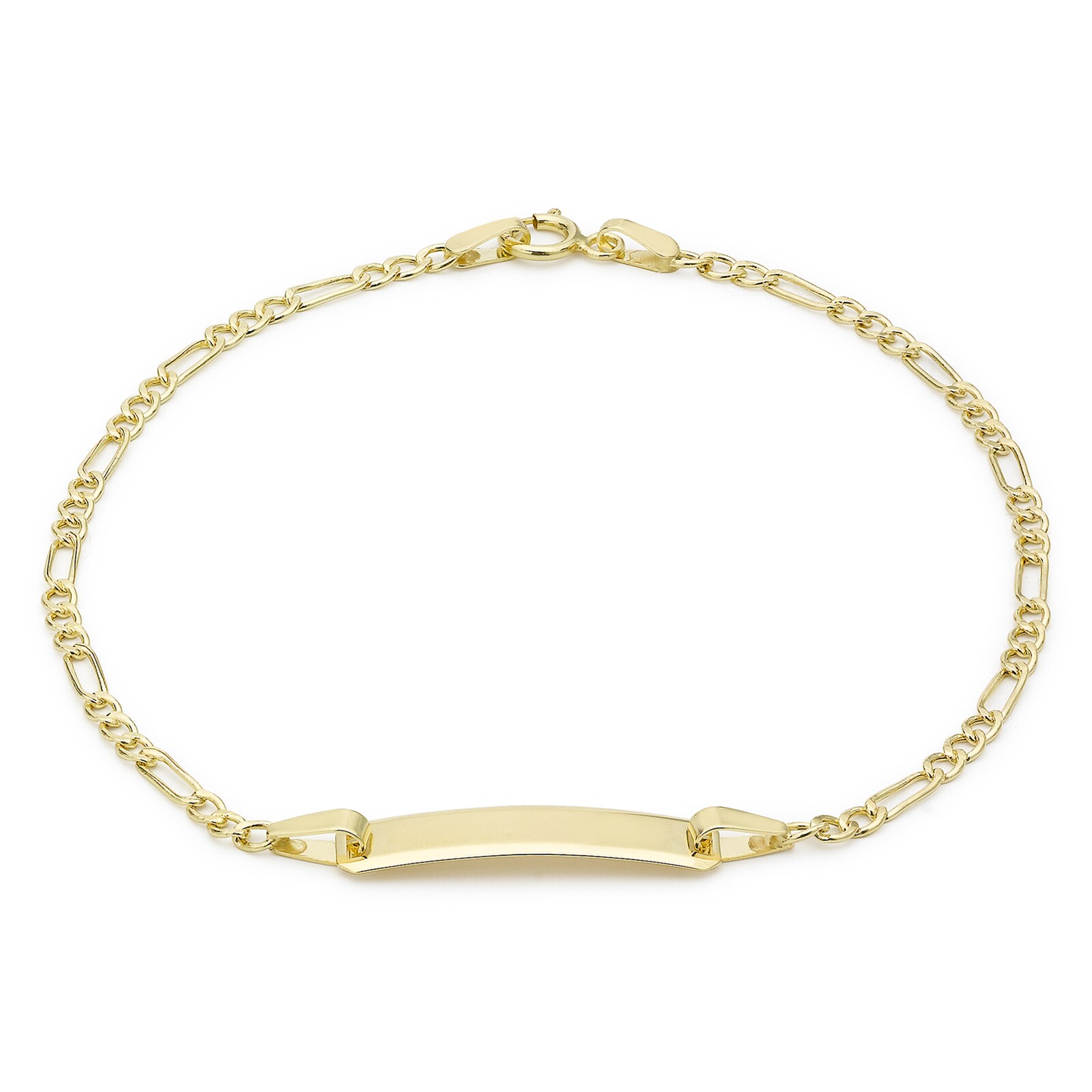 Goldsmiths 9ct Yellow Gold Hollow Figaro Bracelet