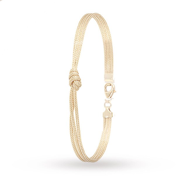 Goldsmiths 9ct Yellow Gold Italian Knot Bracelet