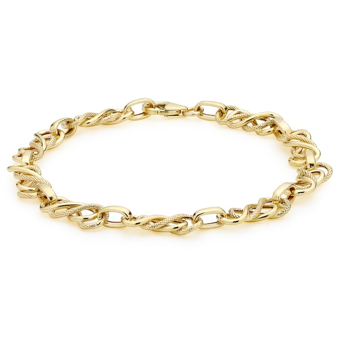 Goldsmiths 9ct Yellow Gold Celtic Bracelet