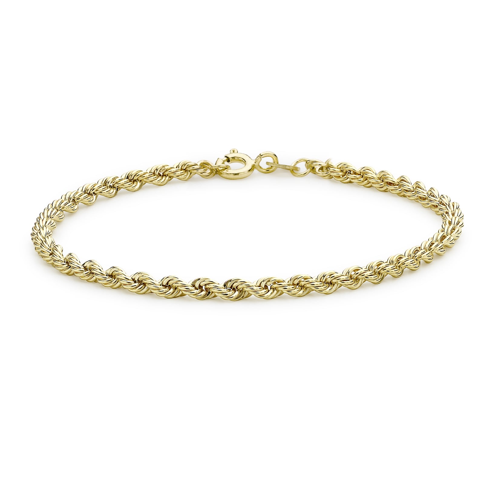 Goldsmiths 9ct Yellow Gold Hollow Rope Bracelet Goldsmiths 9ct Yellow Gold Hollow Rope Bracelet