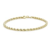 Goldsmiths 9ct Yellow Gold Hollow Rope Bracelet