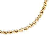 Goldsmiths 9ct Yellow Gold Hollow Rope Bracelet