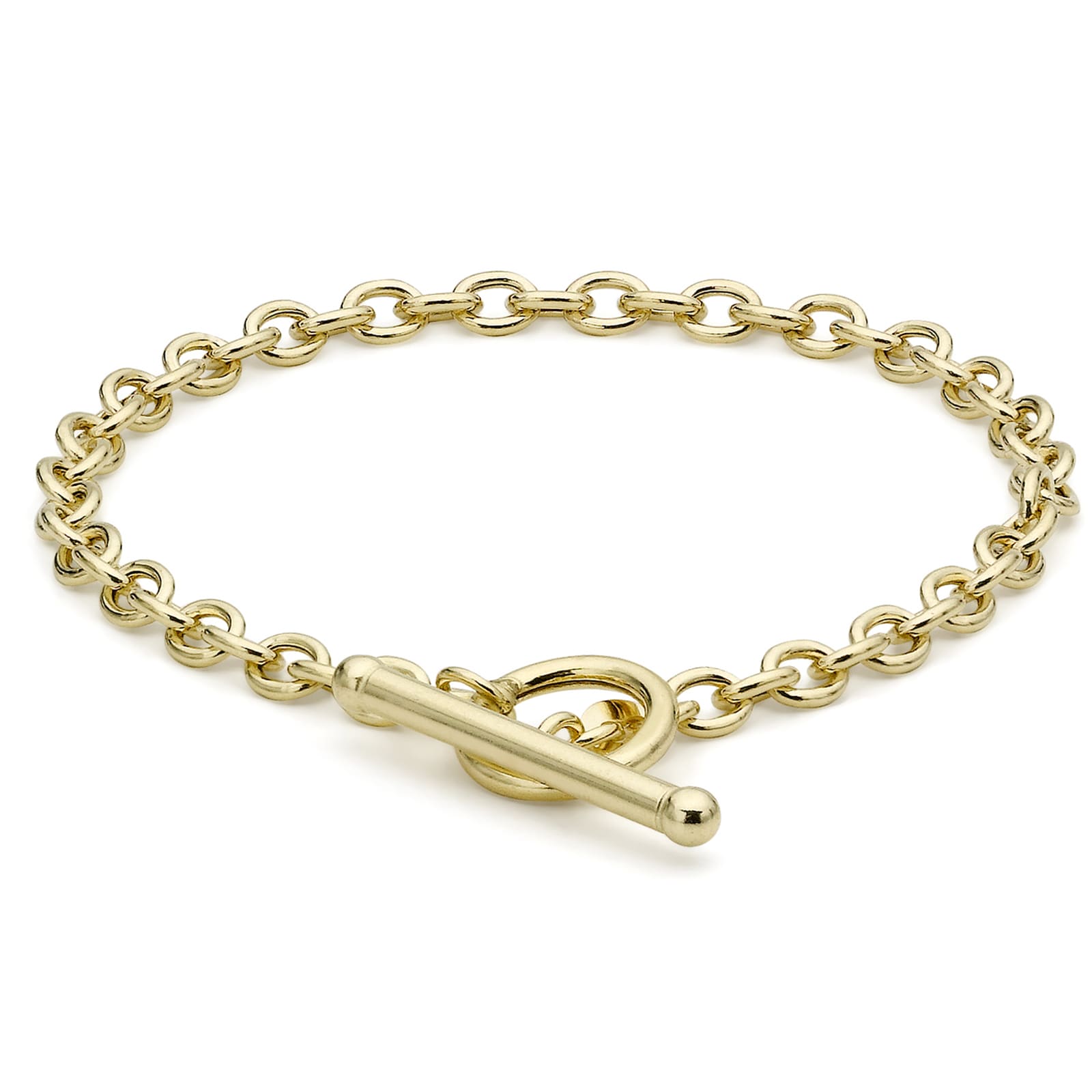 Goldsmiths 9ct Yellow Gold Hollow Rope Bracelet 1.22.0181