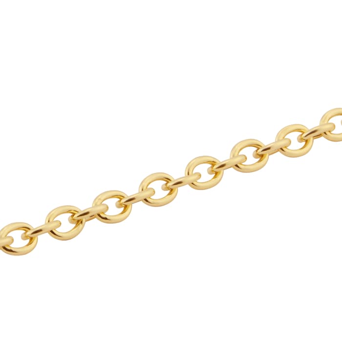 Goldsmiths 9ct Yellow Gold Oval Belcher T-Bar Bracelet