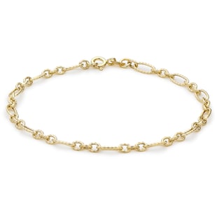 Goldsmiths 9ct Yellow Gold Figaro Bracelet