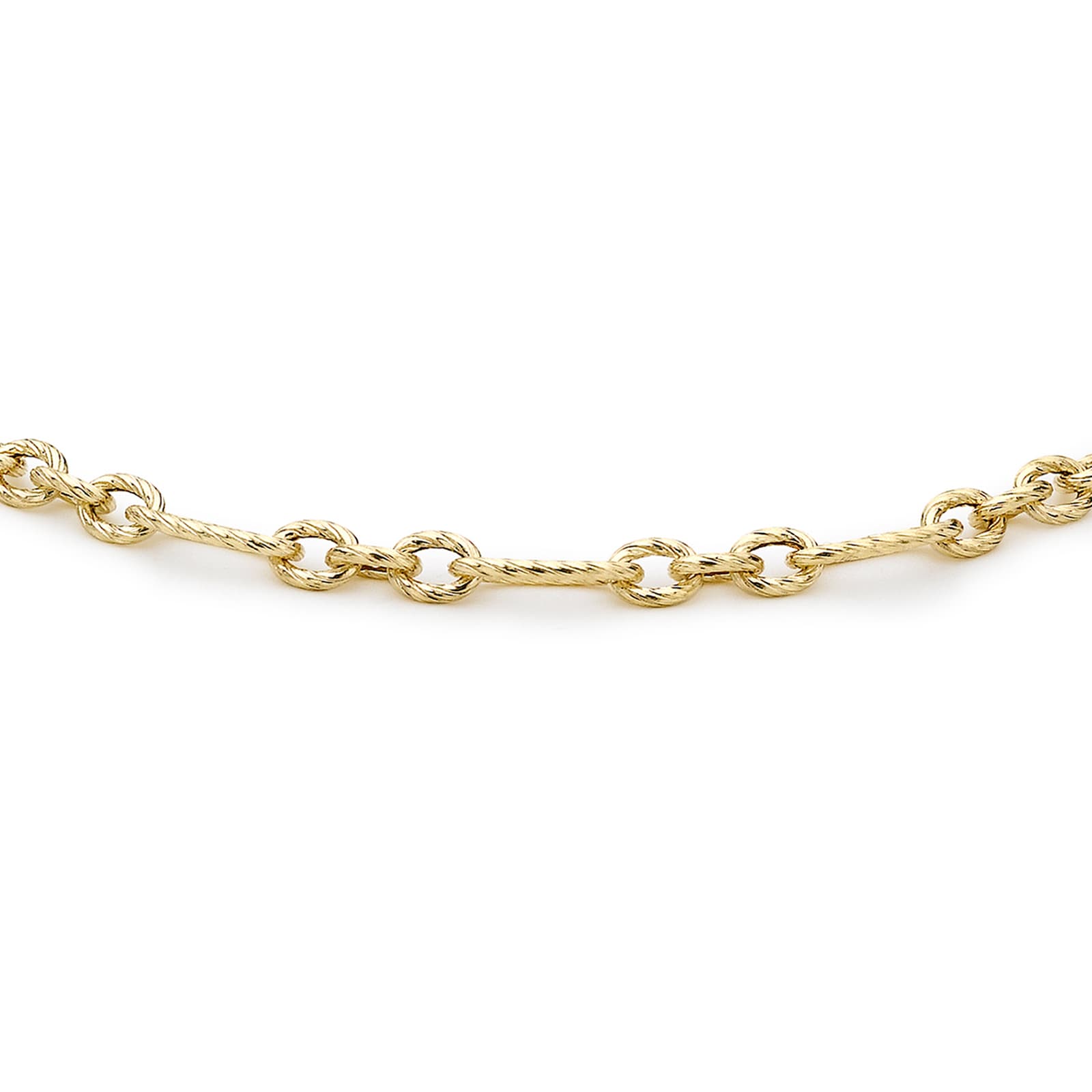 Goldsmiths 9ct Yellow Gold Figaro Bracelet 1.26.2902 Goldsmiths