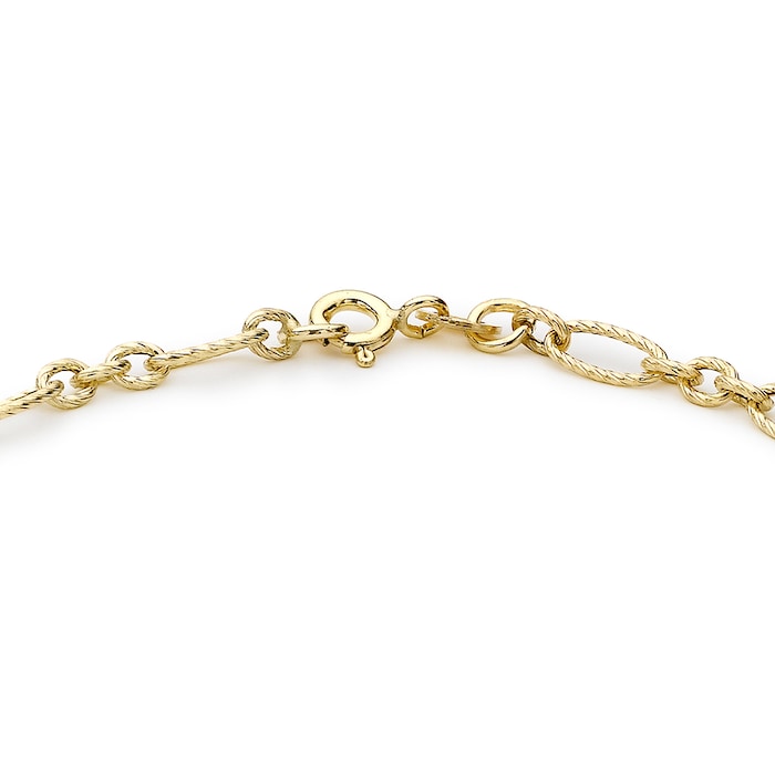Goldsmiths 9ct Yellow Gold Figaro Bracelet