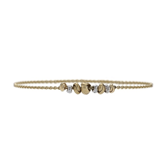 Goldsmiths 9ct Bicolour Gold Love Knot Bracelet