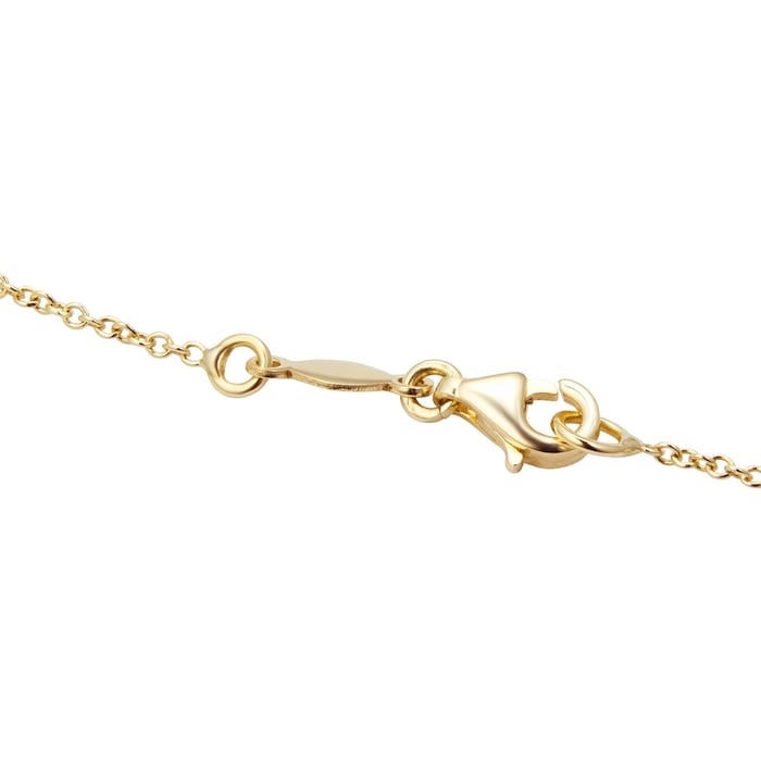 Goldsmiths 9ct Yellow Gold Rectangular Link Station Bracelet