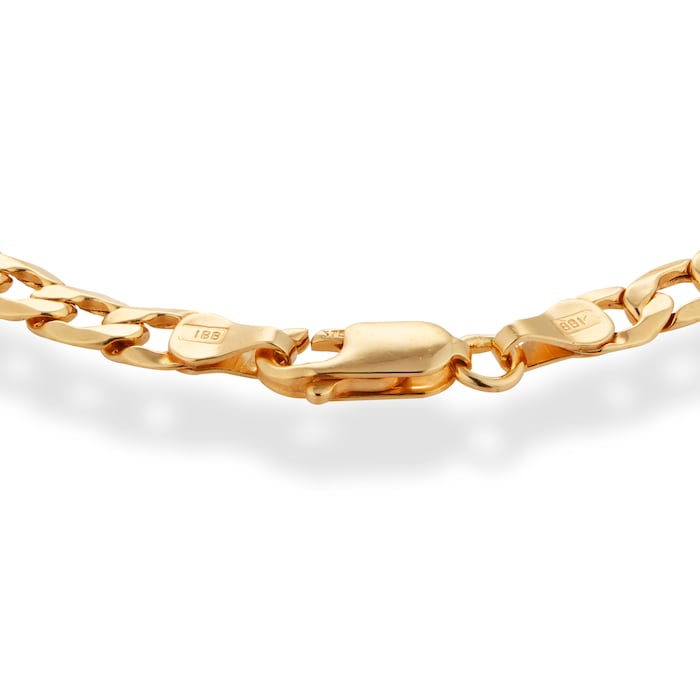 Goldsmiths 9ct Yellow Gold 6 Sided Curb Bracelet