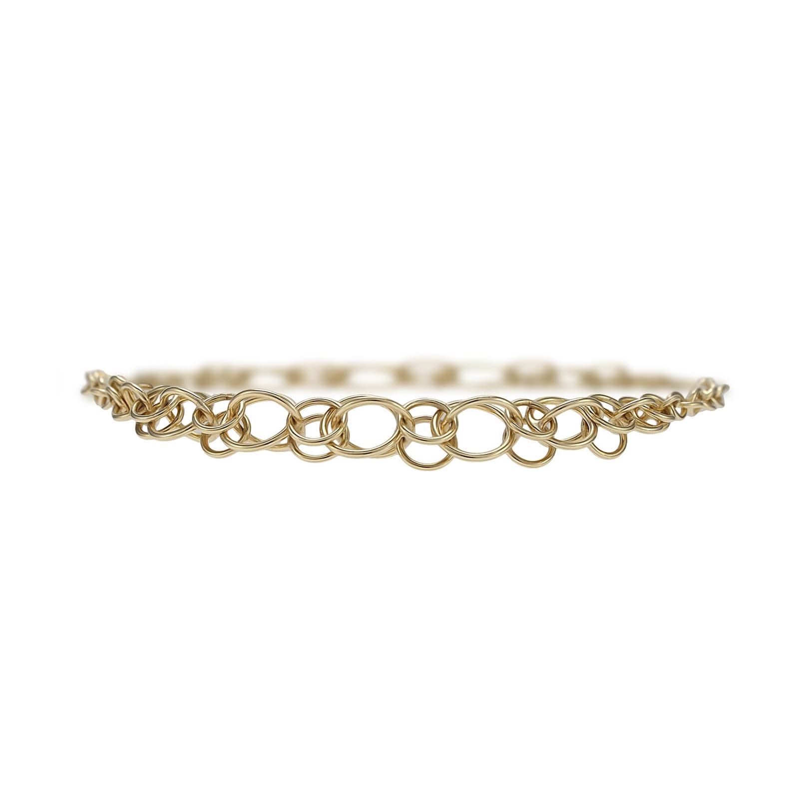 Goldsmiths 9ct Yellow Gold Graduated Circle Bracelet Goldsmiths 9ct Yellow Gold Graduated Circle Bracelet