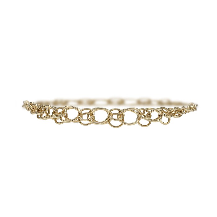 Goldsmiths 9ct Yellow Gold Graduated Circle Bracelet
