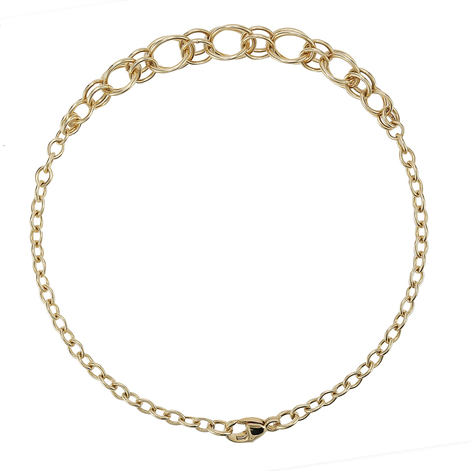 Goldsmiths 9ct Yellow Gold Graduated Circle Bracelet Goldsmiths 9ct Yellow Gold Graduated Circle Bracelet