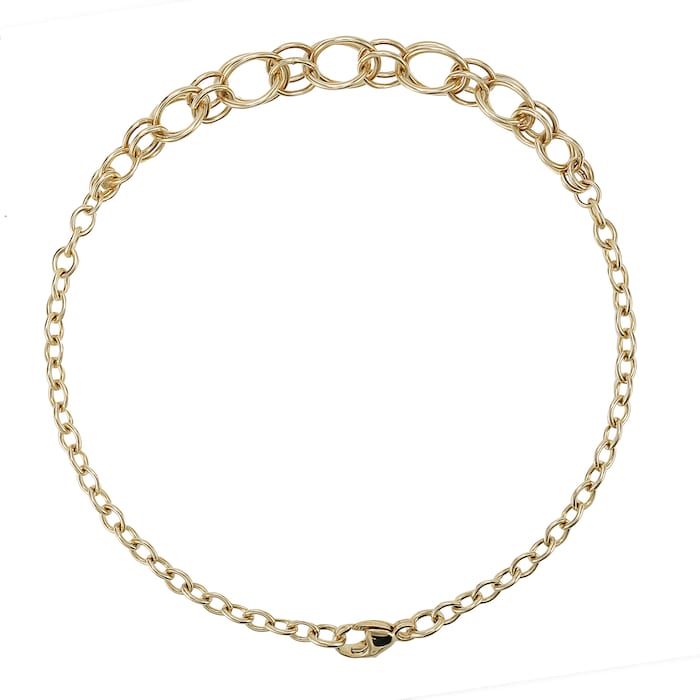 Goldsmiths 9ct Yellow Gold Graduated Circle Bracelet