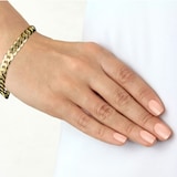 Goldsmiths 9ct Yellow Gold 7mm 20cm Curb Chain Bracelet