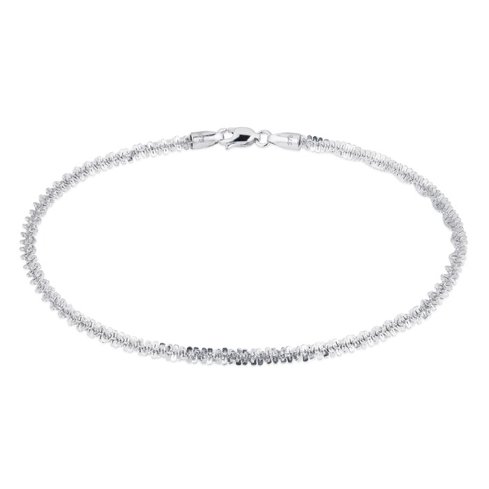 Goldsmiths 9ct White Gold Chain Link Bracelet