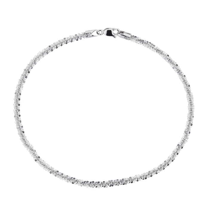 Goldsmiths 9ct White Gold Chain Link Bracelet
