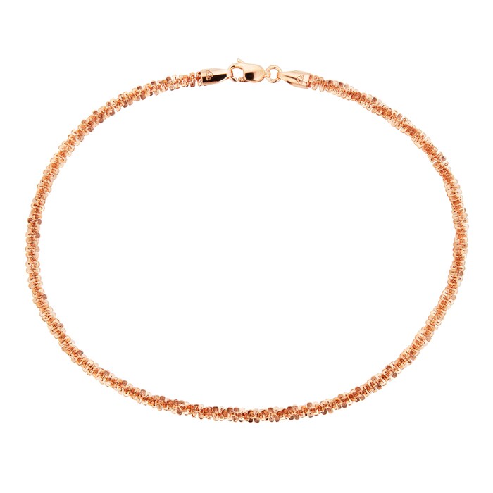 Goldsmiths 9ct Rose Gold Chain Link Bracelet