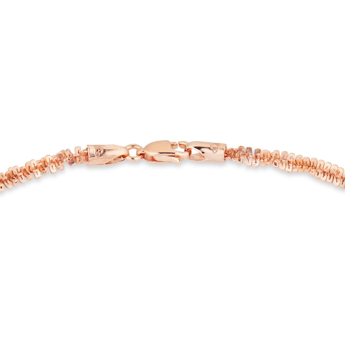 Goldsmiths 9ct Rose Gold Chain Link Bracelet