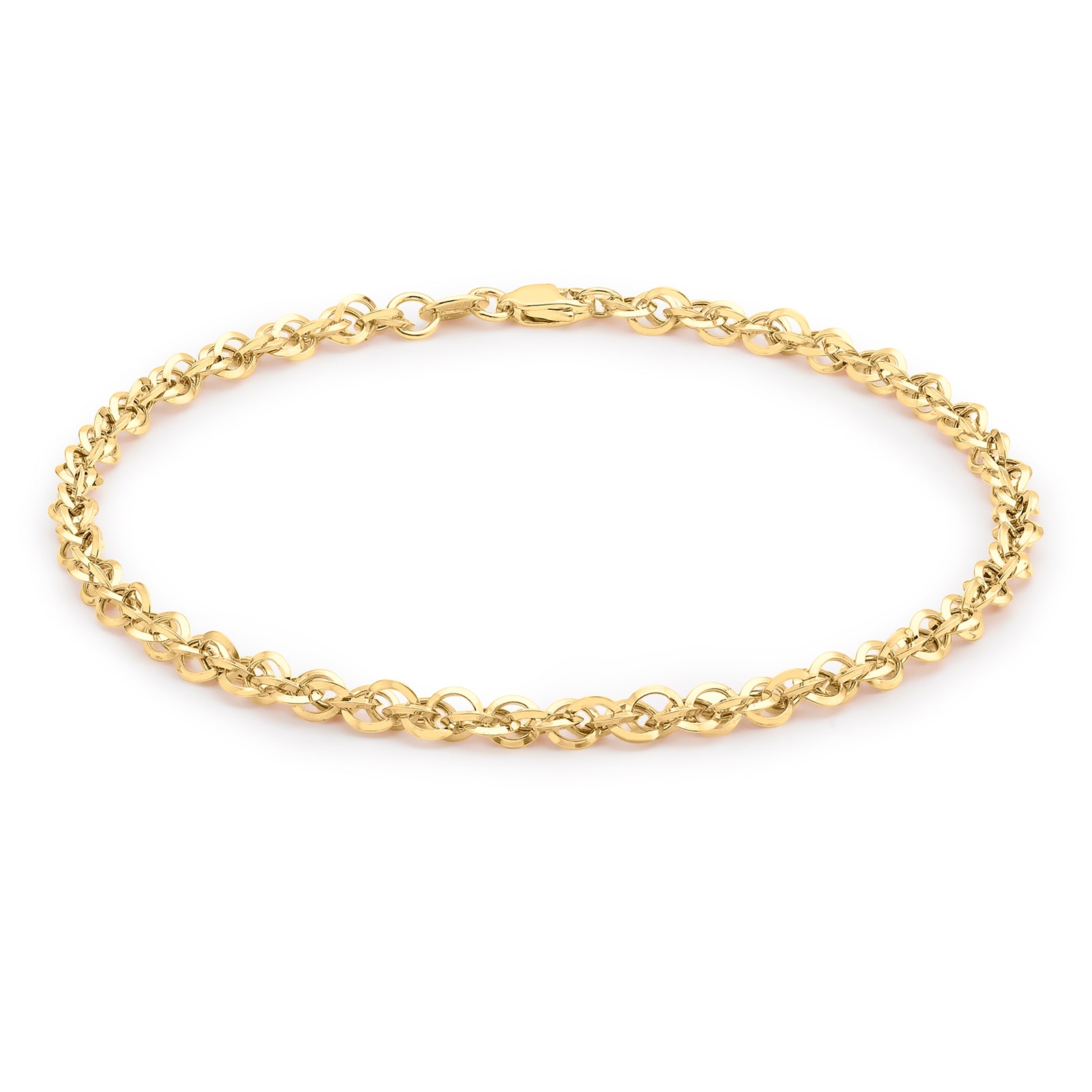 Diamond cut hot sale gold bracelet