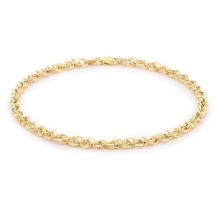Goldsmiths 9ct Yellow Gold Diamond Cut Bracelet