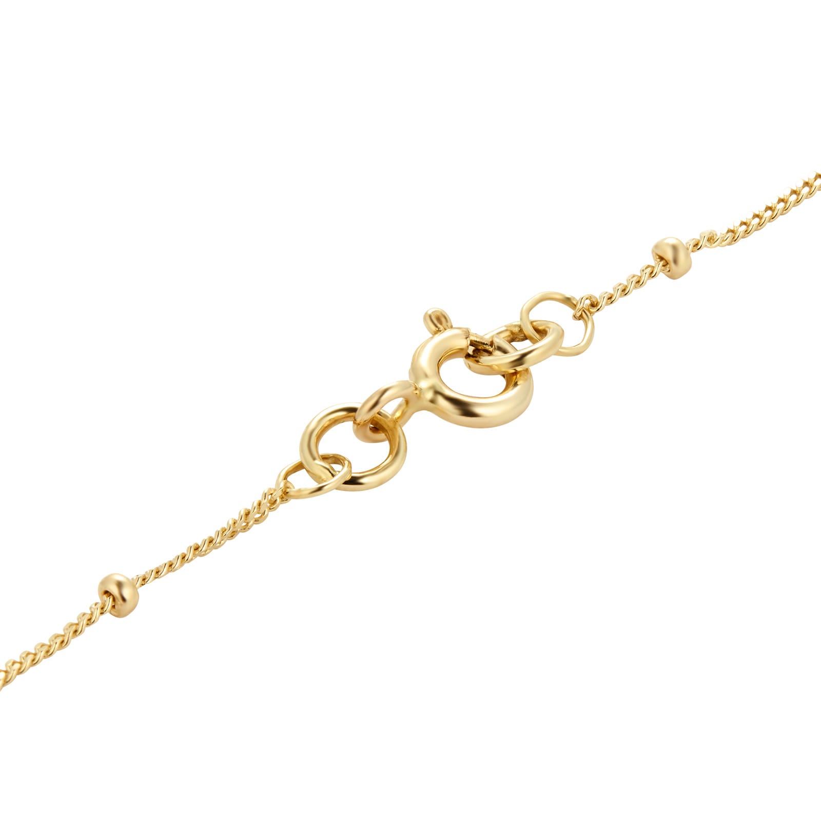 Goldsmiths 9ct Yellow Gold Beaded Chain Bracelet Goldsmiths 9ct Yellow Gold Beaded Chain Bracelet