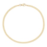 Goldsmiths 9ct Yellow Gold 21cm (8.5") Solid Curb Bracelet 2.8 Width