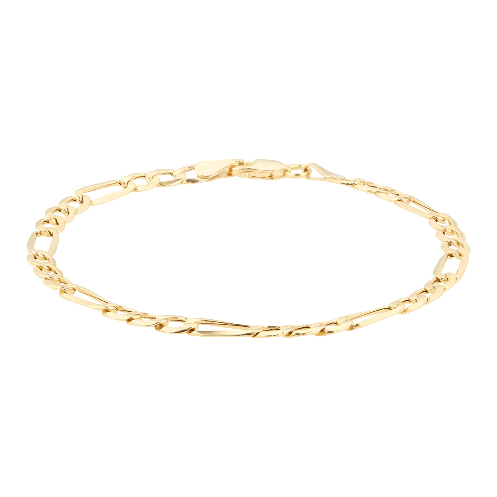 Goldsmiths 9ct Yellow Gold Figaro Bracelet HOL FIG 100 7.5