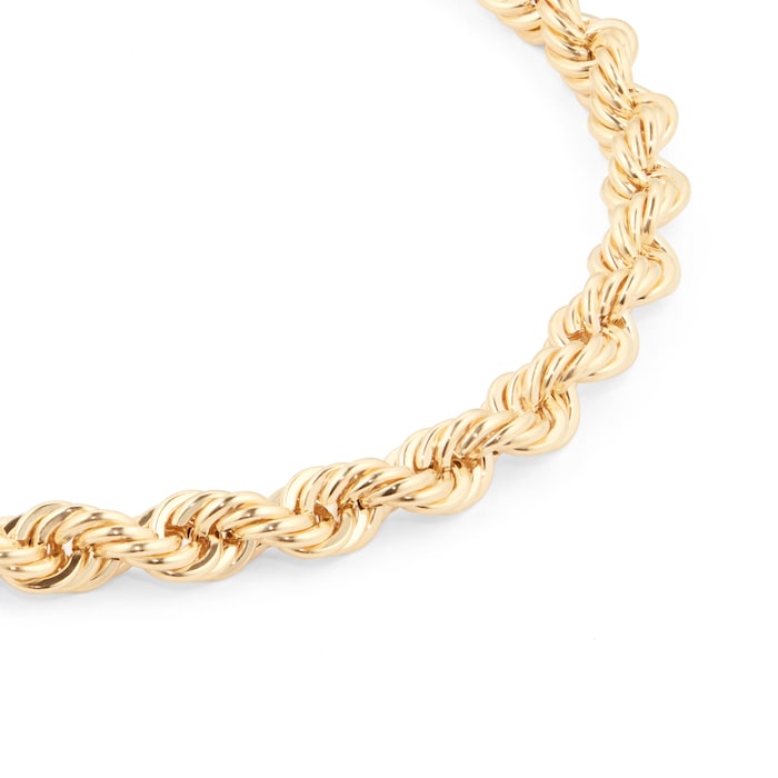 Goldsmiths 9ct Yellow Gold Hollow Rope Bracelet 1.22.0181