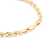 Goldsmiths 9ct Yellow Gold Rope Chain Bracelet