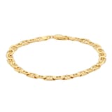 Goldsmiths 9ct Yellow Gold Anchor Chain Bracelet 8 Inch