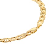 Goldsmiths 9ct Yellow Gold Anchor Chain Bracelet 8 Inch