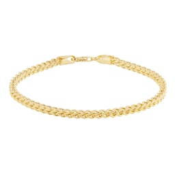 11040457 - 9ct Yellow Gold 3mm Square Spiga 7.5 inch Bracelet