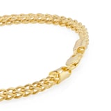 Goldsmiths 9ct Yellow Gold 3mm Square Spiga 7.5 inch Bracelet