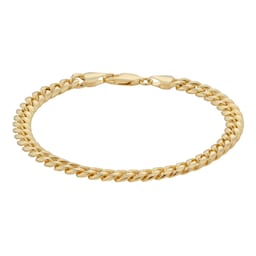 11040458 - 9ct Yellow Gold Hollow Curb Chain Bracelet 8 Inch